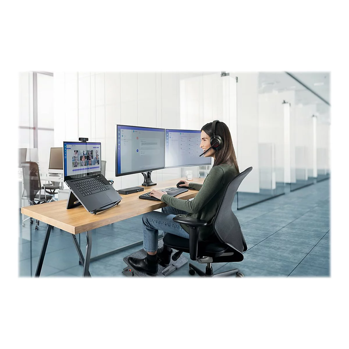 Kensington H2000 - Headset - ohrumschließend - kabelgebunden - USB-C - Geräuschisolierung