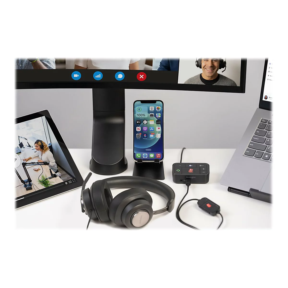Kensington H2000 - Headset - ohrumschließend - kabelgebunden - USB-C - Geräuschisolierung
