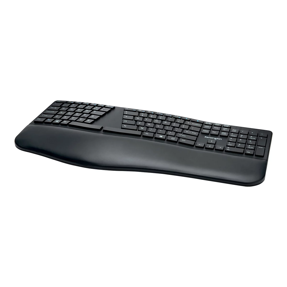 Kensington Pro Fit Ergo Wireless Keyboard - Tastatur - kabellos - 2.4 GHz, Bluetooth 4.0 - Deutsch - Schwarz