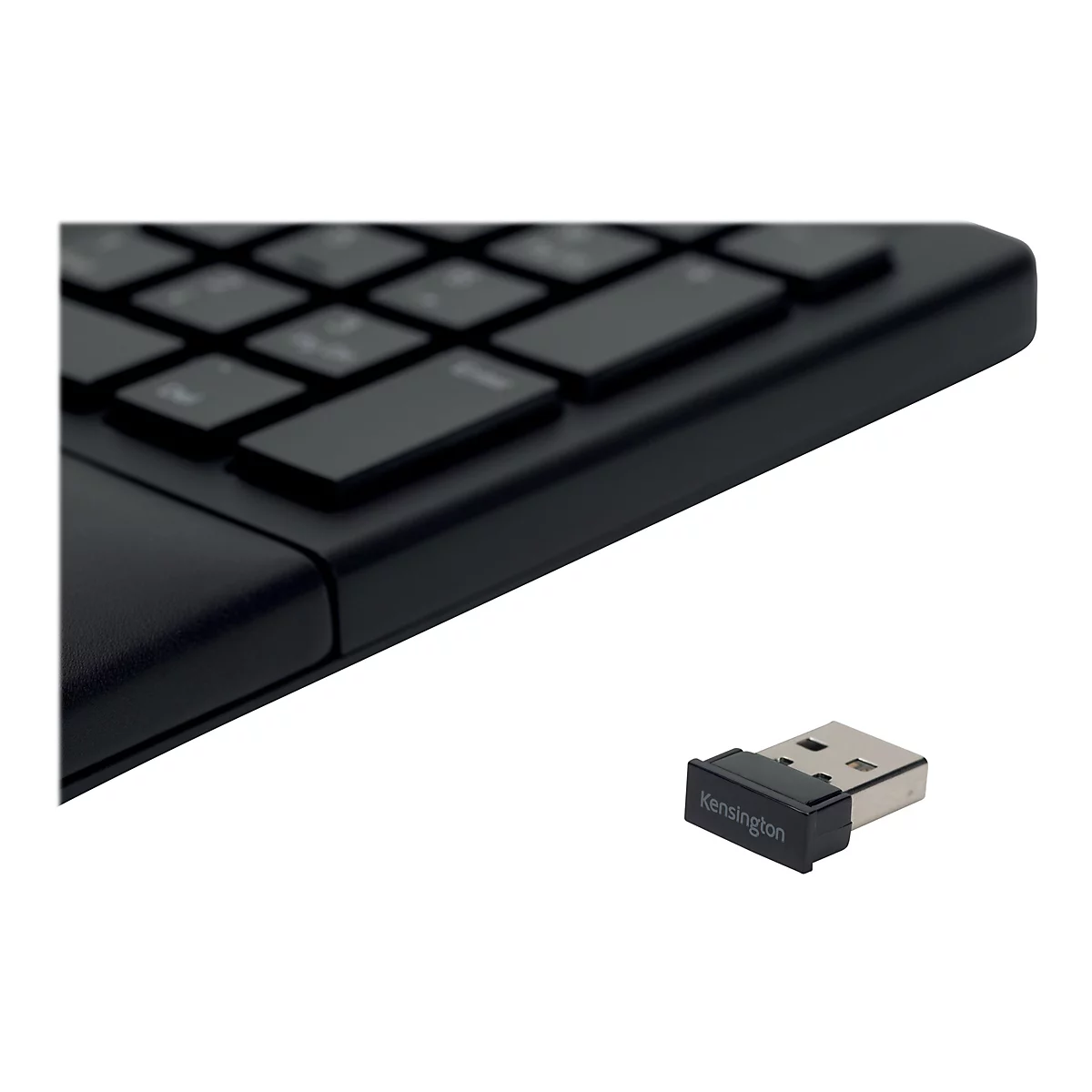 Kensington Pro Fit Ergo Wireless Keyboard - Tastatur - USA - Schwarz