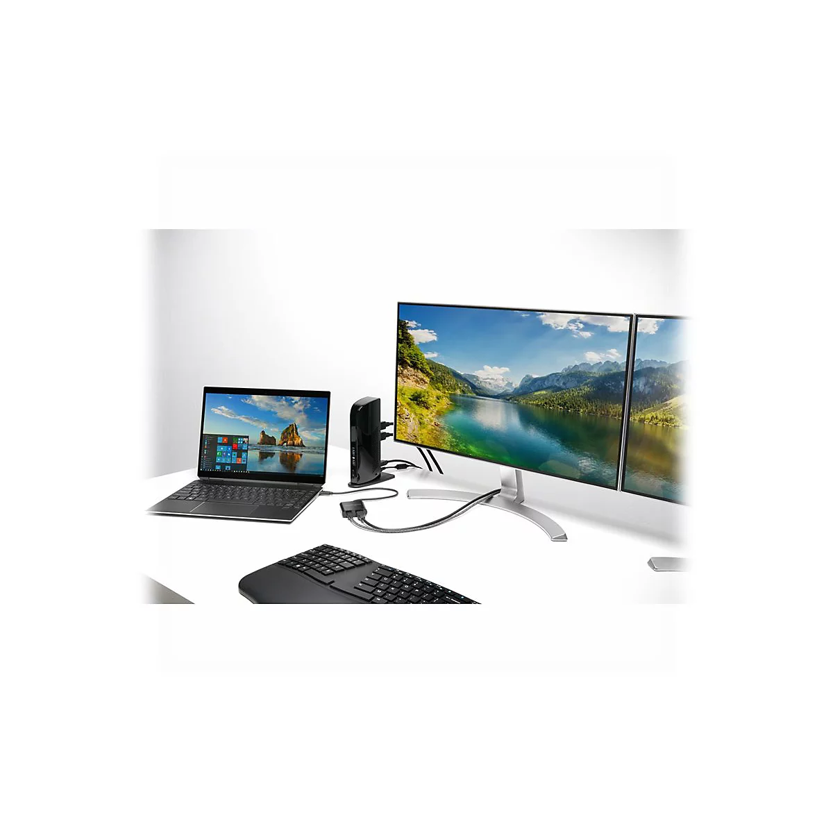 Kensington Pro Fit Ergo Wireless Keyboard - Tastatur - USA - Schwarz