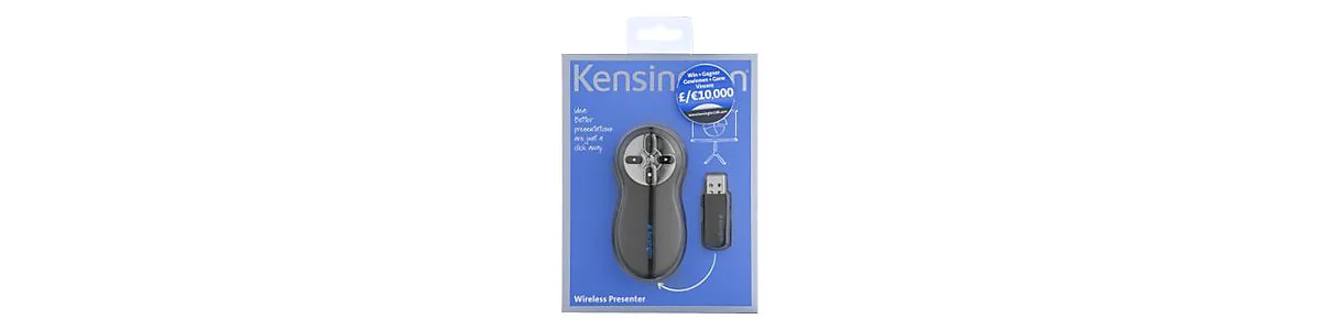 Kensington Si600 Wireless Presenter with Laser Pointer - Präsentations-Fernsteuerung - 4 Tasten - HF - Schwarz