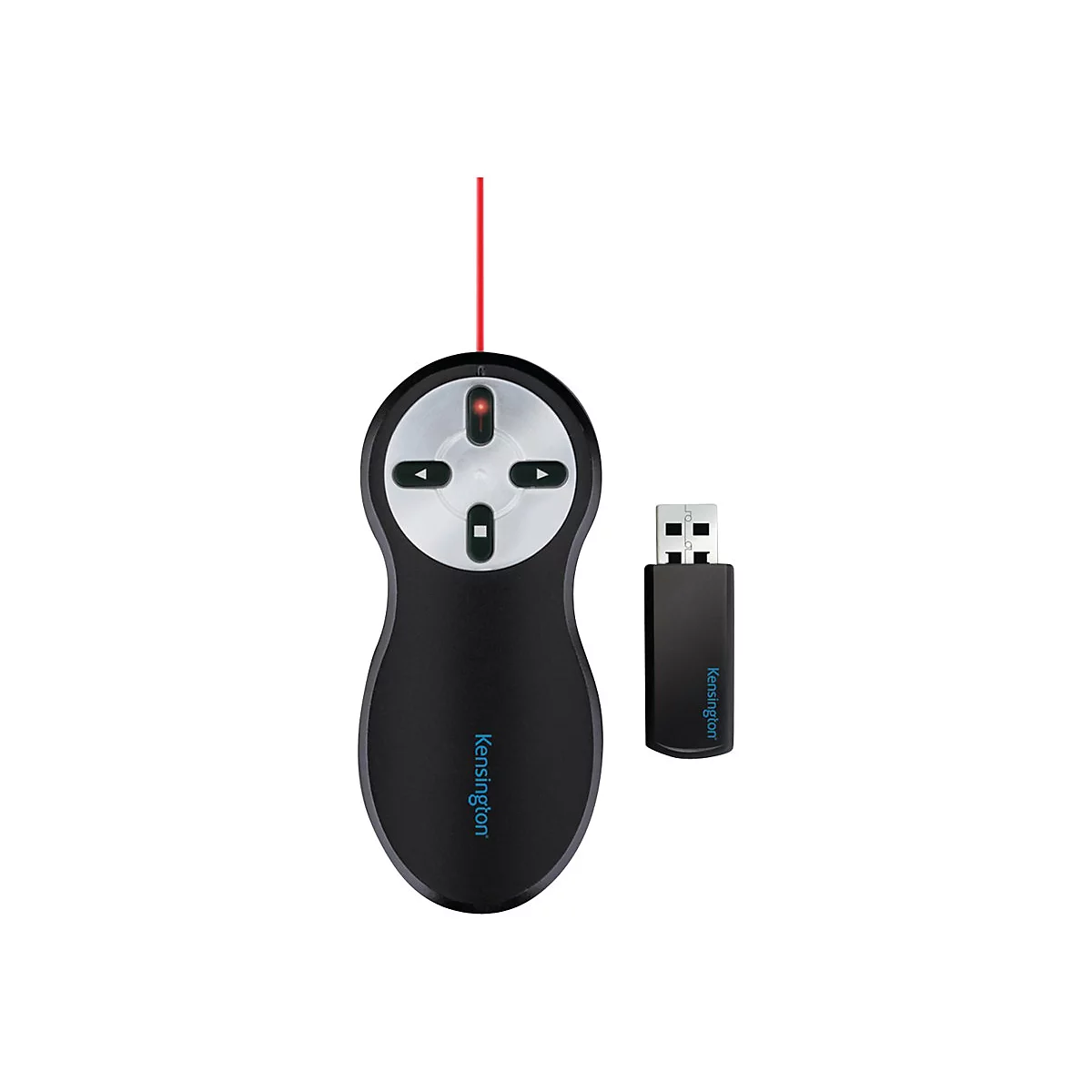 Kensington Si600 Wireless Presenter with Laser Pointer - Präsentations-Fernsteuerung - 4 Tasten - HF - Schwarz