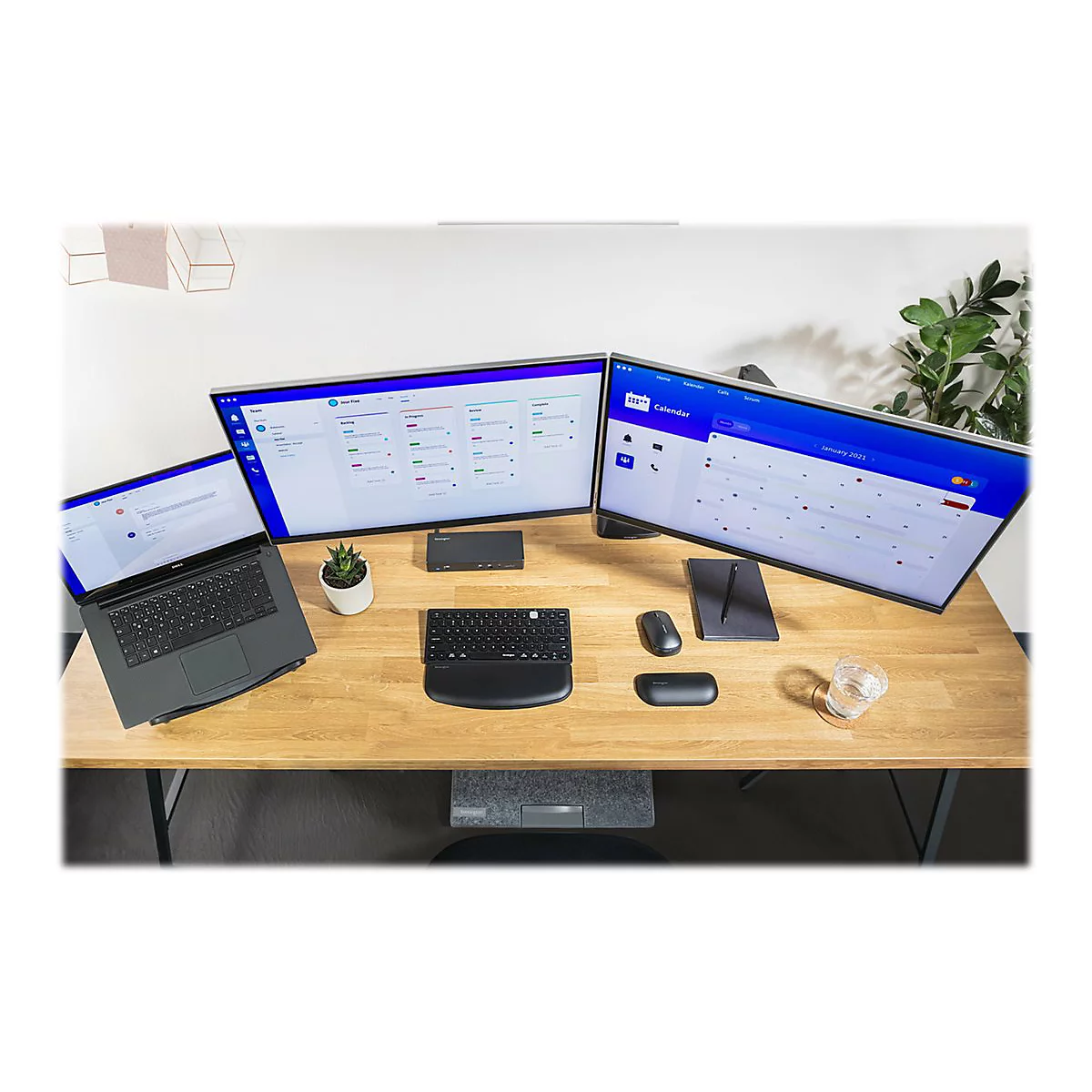 Kensington SureTrack Dual Wireless Mouse - Maus - 2.4 GHz, Bluetooth 3.0, Bluetooth 5.0 LE - Schwarz
