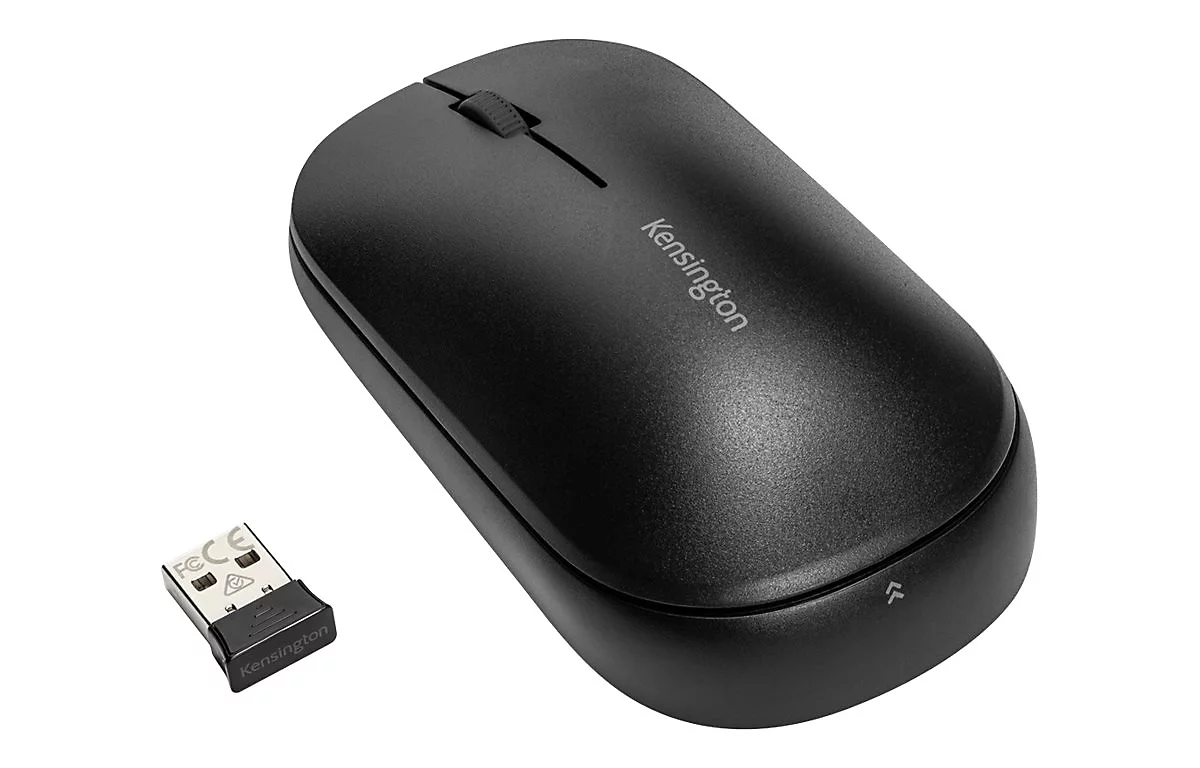 Kensington SureTrack Dual Wireless Mouse - Maus - 2.4 GHz, Bluetooth 3.0, Bluetooth 5.0 LE - Schwarz