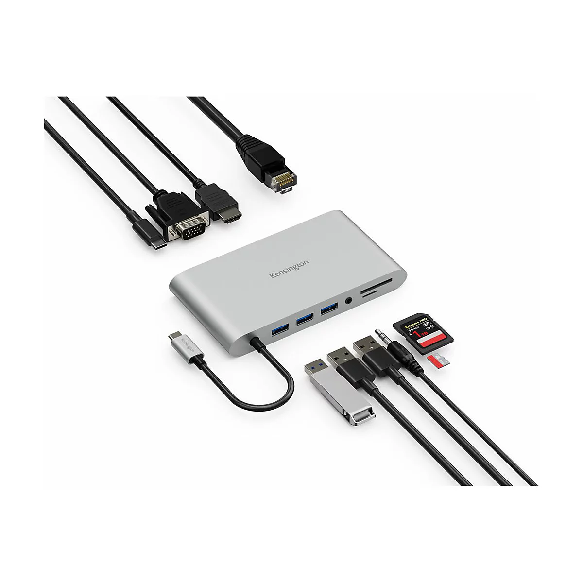 Kensington UH1440P - Dockingstation - USB-C 3.2 Gen 1 / Thunderbolt 3 / Thunderbolt 4 - DP, HDMI, VGA - 1GbE