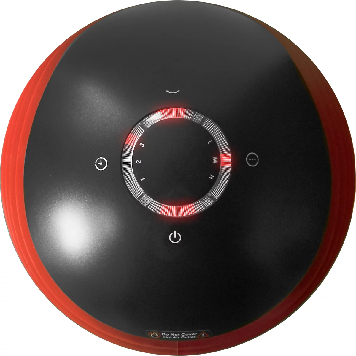 Keramik Heizlüfter HAVANNA, 1500 W, 3 Heizstufen, automatische horizontale Oszillation, LCD Touch-Funktion, 6-h-Timer, Fernbedienung, rot-schwarz