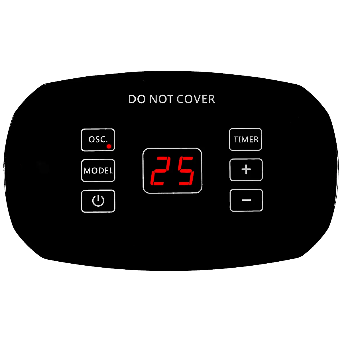 Keramik Heizlüfter MERSIN, 2000 W, 3 Heizstufen, horizontale Oszillation, LCD Touch-Funktion, 12-h-Timer, Fernbedienung, schwarz-weiß