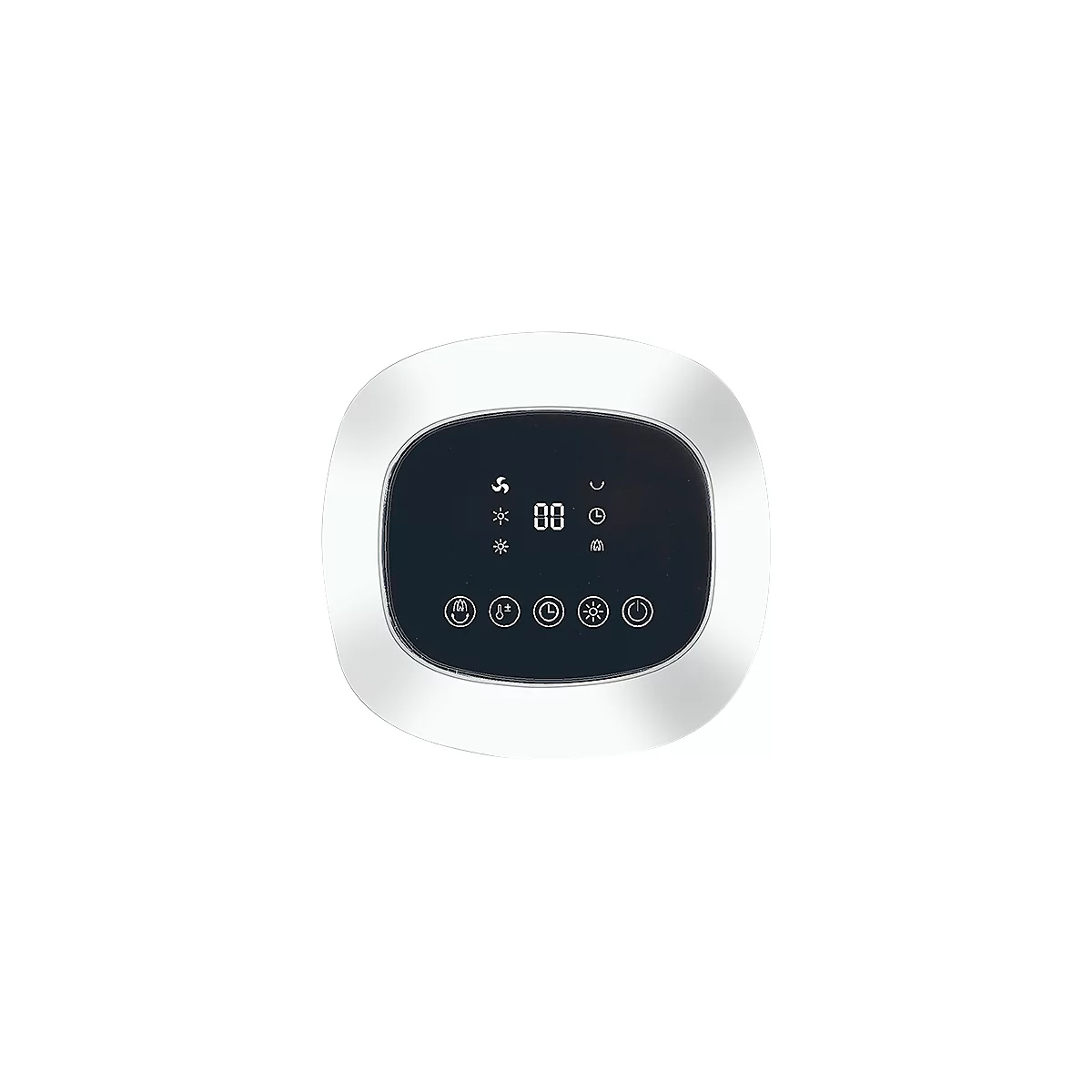 Keramik Heizlüfter NIVEN, 2000 W, 2 Heizstufen, horizontale Oszillation, LCD Touch-Funktion, Fernbedienung, schwarz-weiss