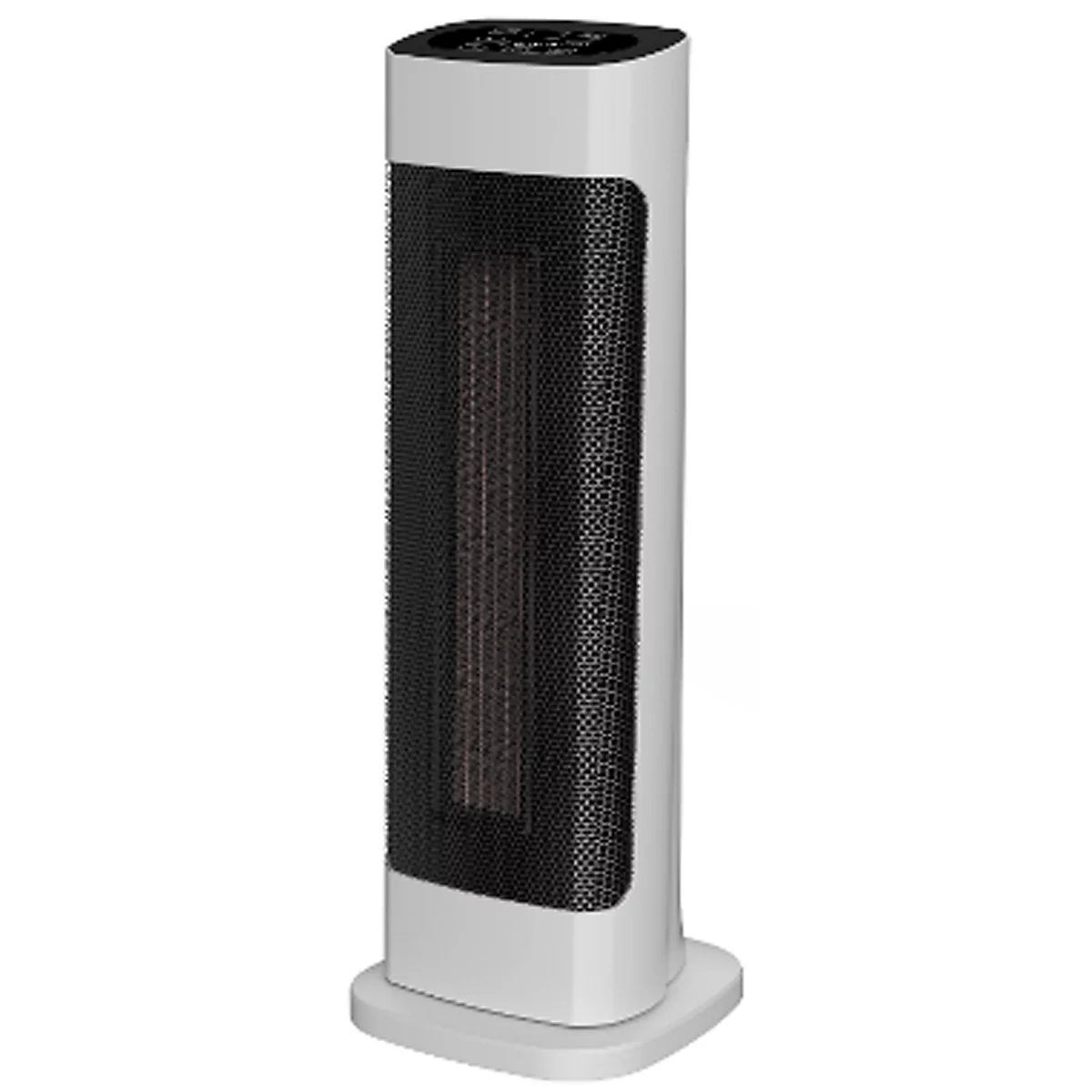 Keramische luchtverhitter MERSIN, 2000 W, 3 warmtestanden, horizontale oscillatie, LCD touch-functie, 12 uurs timer, afstandsbediening, zwart-wit
