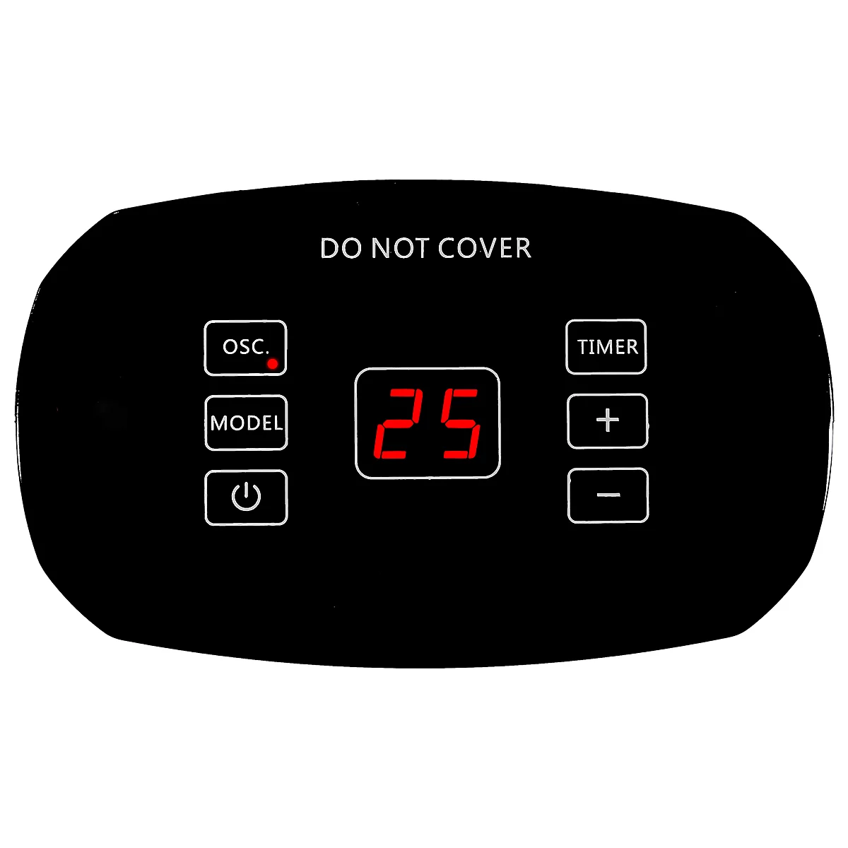 Keramische luchtverhitter MERSIN, 2000 W, 3 warmtestanden, horizontale oscillatie, LCD touch-functie, 12 uurs timer, afstandsbediening, zwart-wit