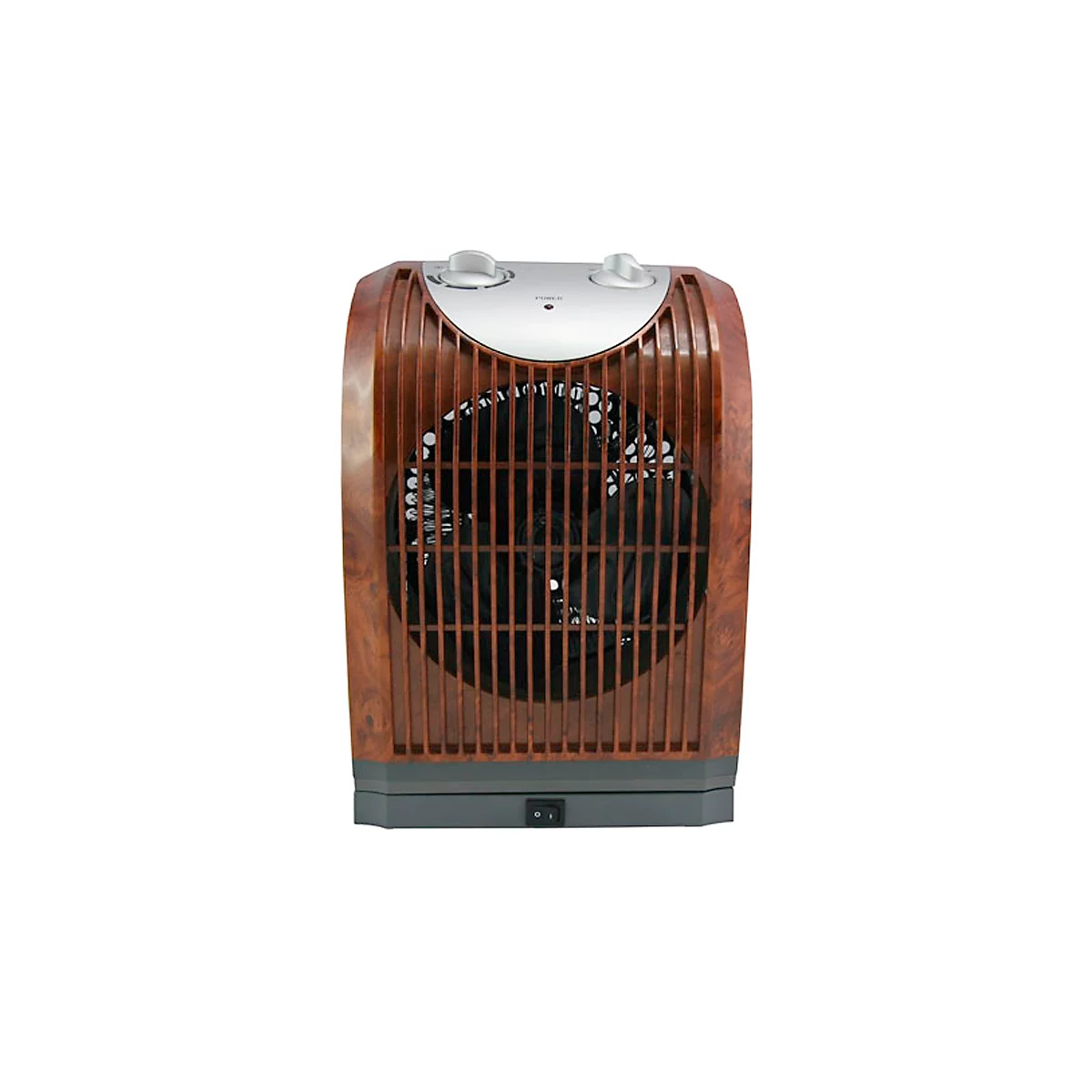 Keramische luchtverhitter WOODY 2, 1000/2000 W, 2 warmtestanden &amp; 1 ventilatiestand, oscillerend, thermostaat, B 210 x D 300 x H 150 mm, houtmotief