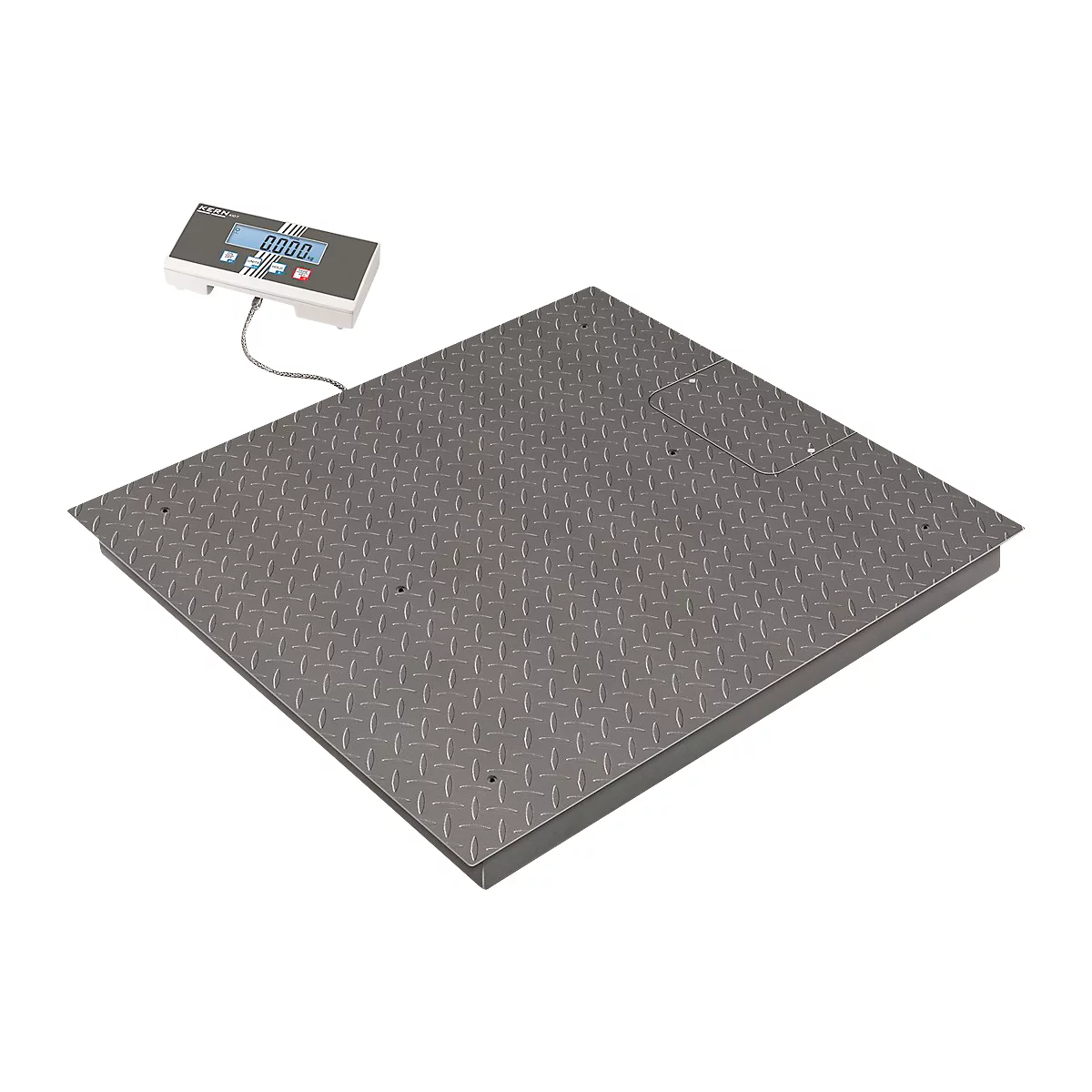 KERN Bodenwaage BIC 600K-1, B 1200 x T 1500 x H 108 mm, 300/600 kg, Ablesbarkeit 0,1/0,2 kg, LCD-Anzeige, Hold-Funktion, schwarz