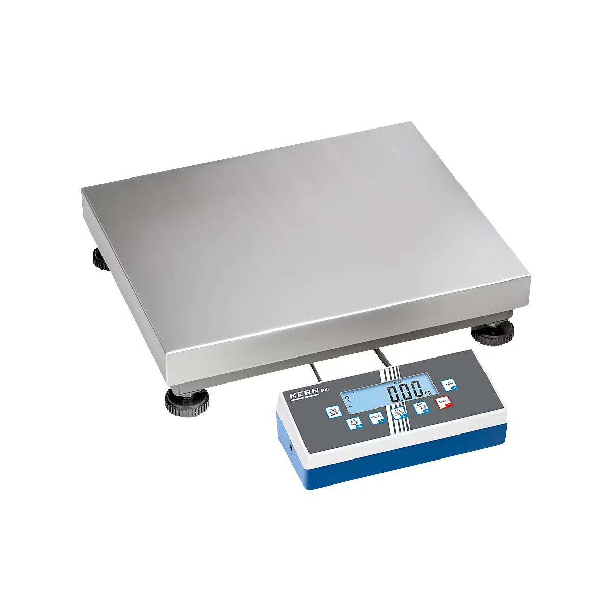 KERN pakketweegschaal EOC 60K-2L - Platformweegschaal met groot oppervlak, weegbereik 30/60 kg, IP65