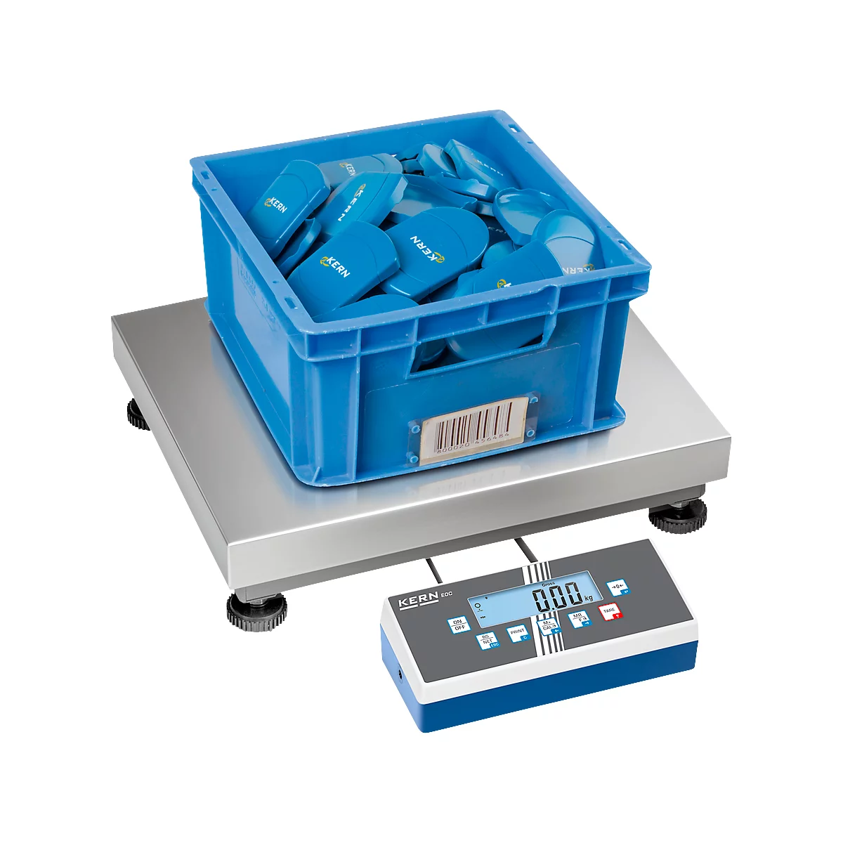 KERN pakketweegschaal EOC 60K-2L - Platformweegschaal met groot oppervlak, weegbereik 30/60 kg, IP65