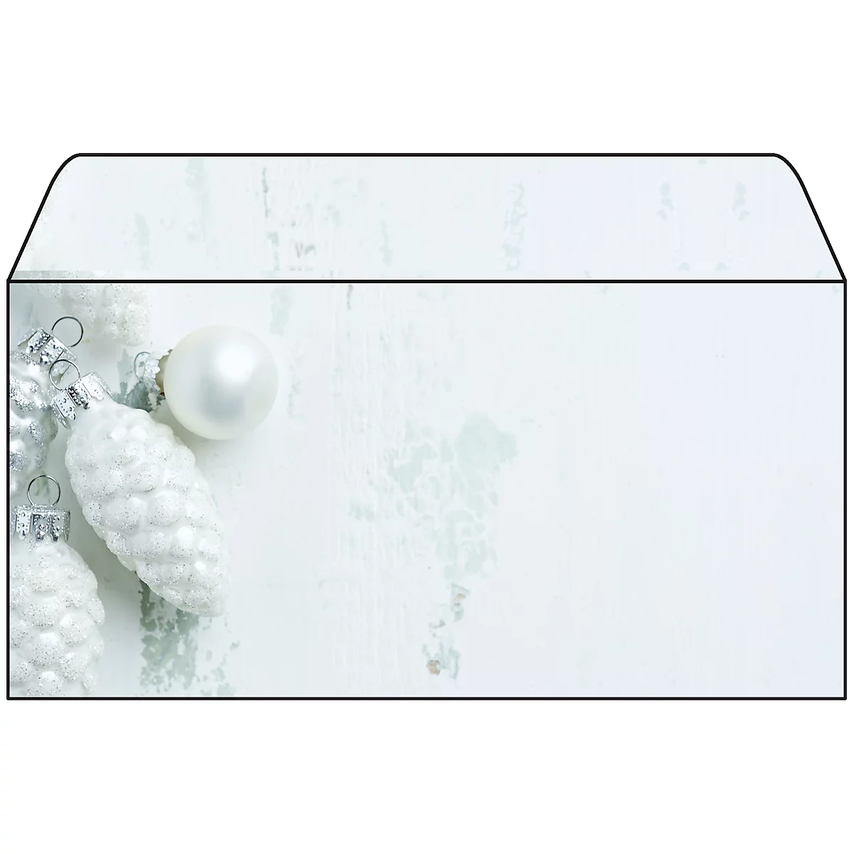 Kerst-envelop Sigel 'Modern Christmas', formaat DIN lang, speciaal papier, gegomd, 50 stuks