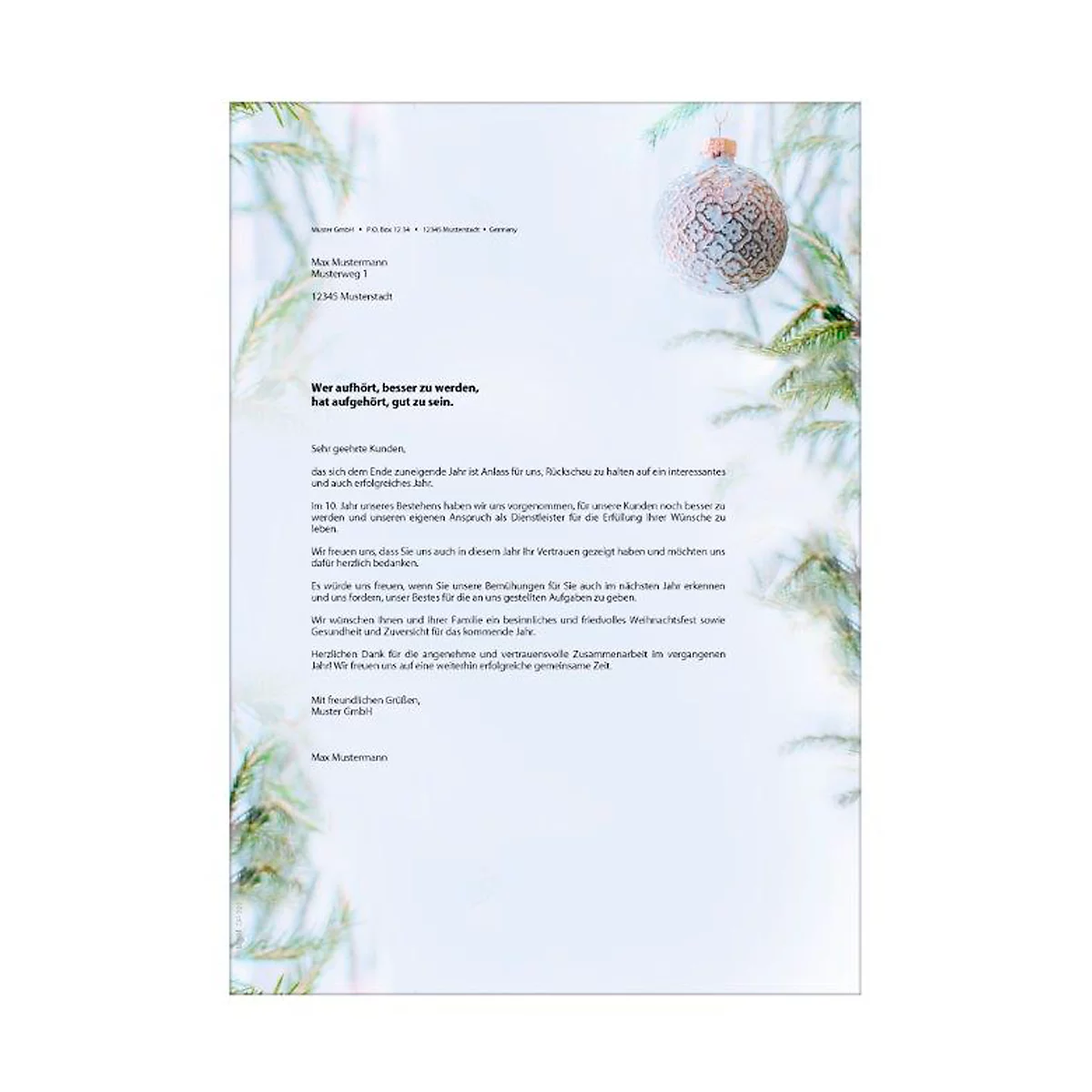 Kerstmotiefpapier 'Winter Mood', 90g fijn papier, 100 vellen A4, inkjet- &amp; laserprinter