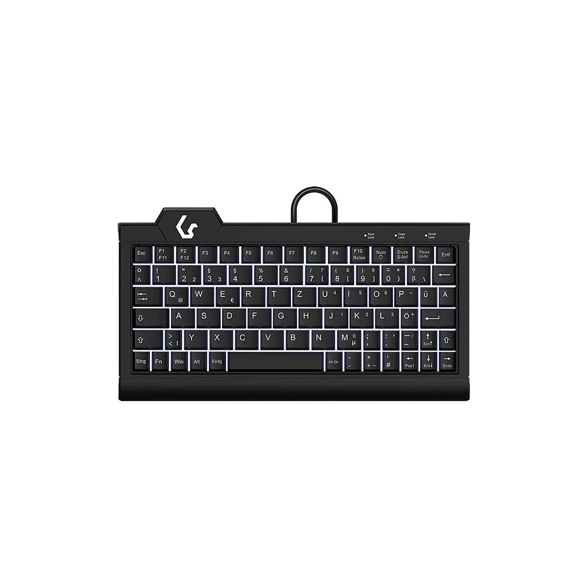 KeySonic KSK-3010ELC - Tastatur - hinterleuchtet - USB - QWERTZ - Deutsch
