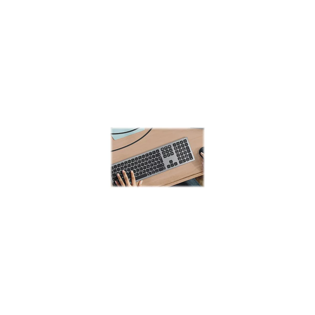 KeySonic KSK-8023BTRF - Tastatur - volle Größe - kabellos - 2.4 GHz, Bluetooth 4.0 - QWERTZ