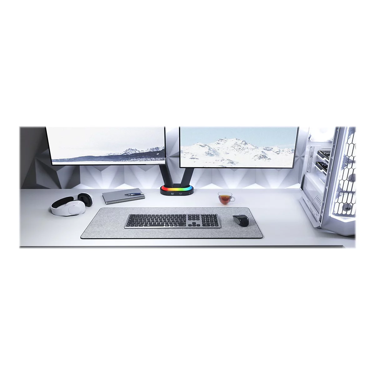 KeySonic KSK-8023BTRF - Tastatur - volle Größe - kabellos - 2.4 GHz, Bluetooth 4.0 - QWERTZ