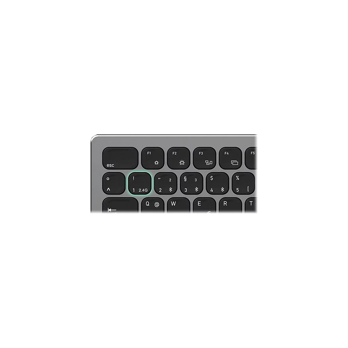 KeySonic KSK-8023BTRF - Tastatur - volle Größe - kabellos - 2.4 GHz, Bluetooth 4.0 - QWERTZ