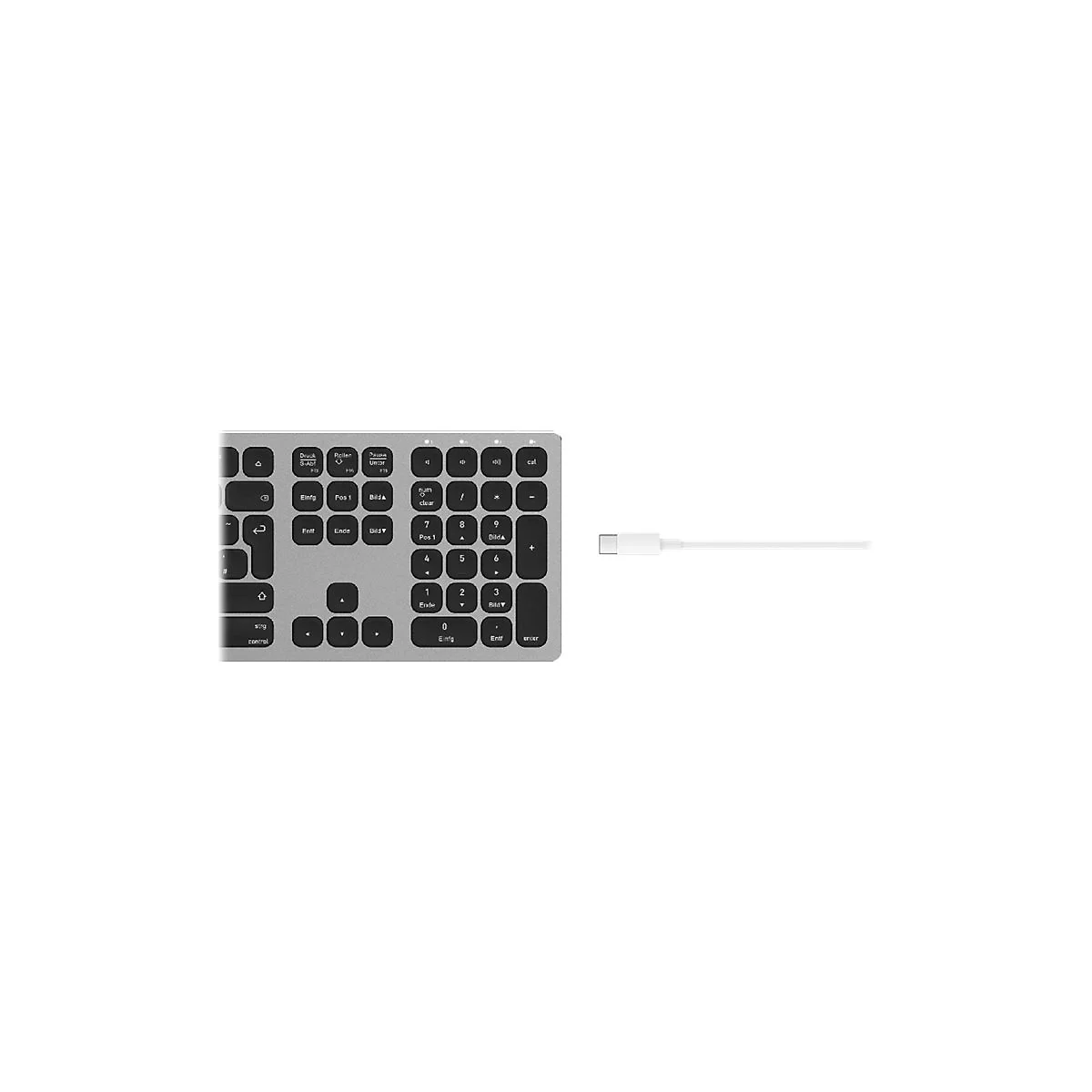 KeySonic KSK-8023BTRF - Tastatur - volle Größe - kabellos - 2.4 GHz, Bluetooth 4.0 - QWERTZ