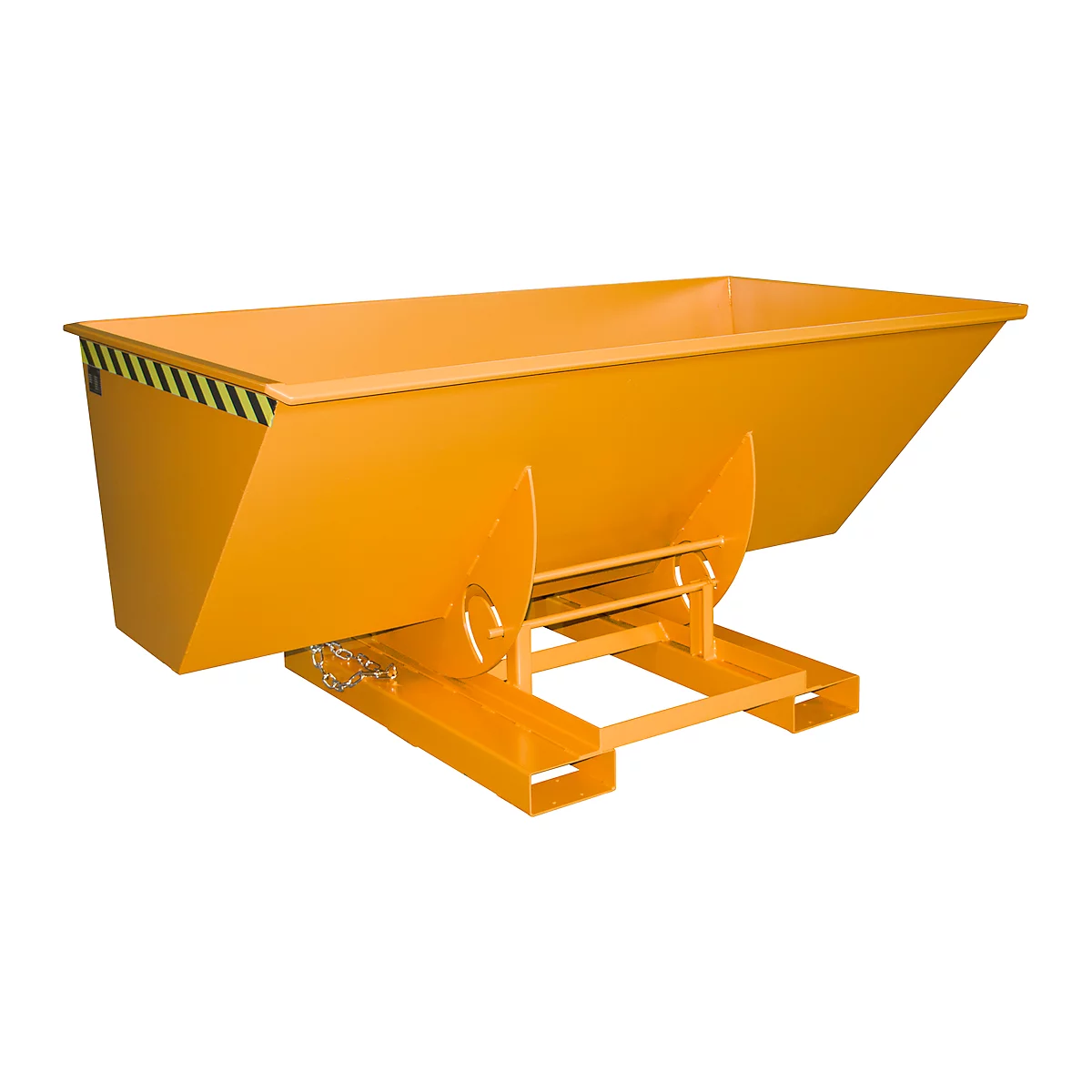 Kiepbak AK 150, met afrolsysteem, 1500 l, 1000 kg L 1420 x B 2280 x H 1070 mm, RAL 2000 geel