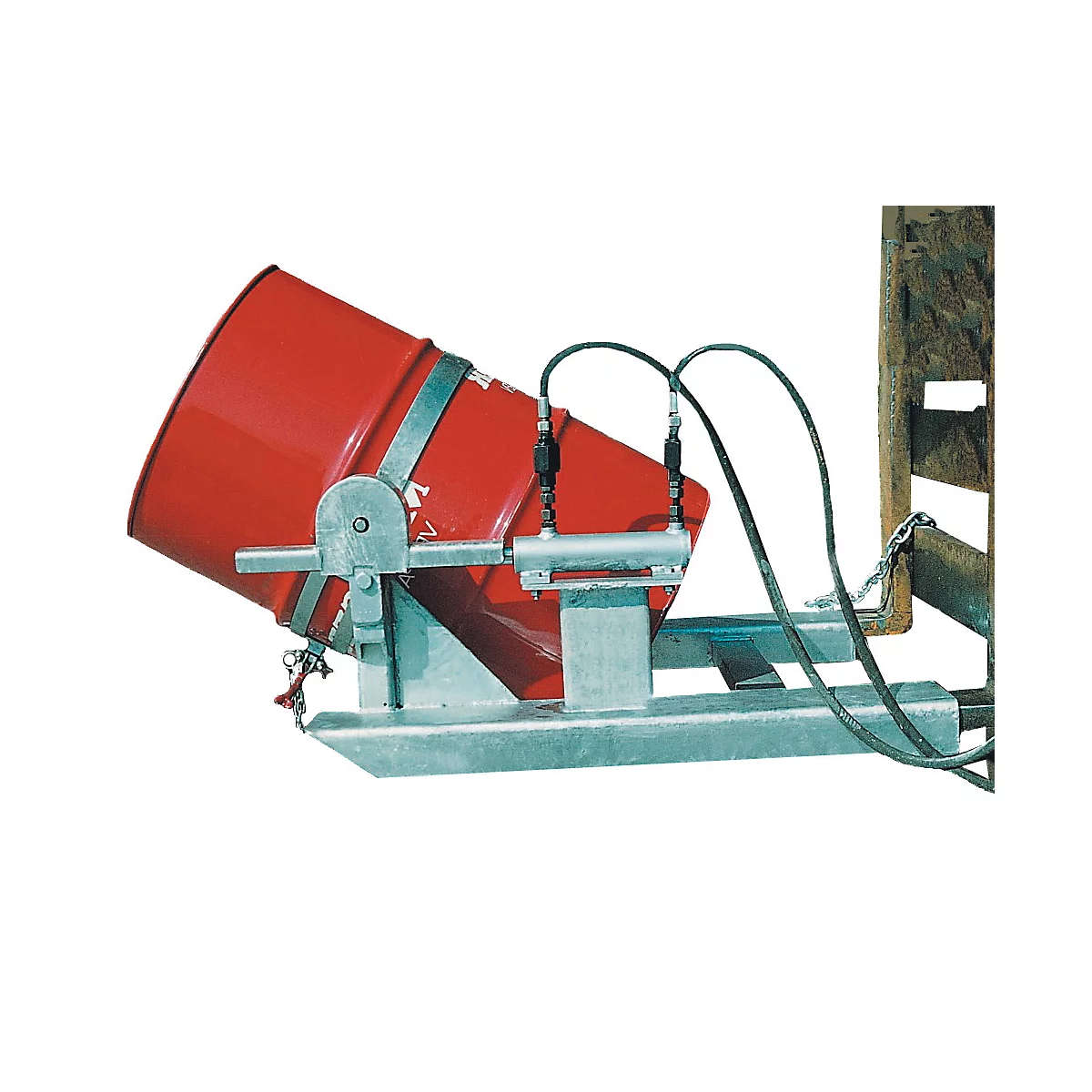 Kiepbak BAUER FD-H met hefcilinder, staal, B 1000 x D 1245 x H 475 mm, gegalvaniseerd