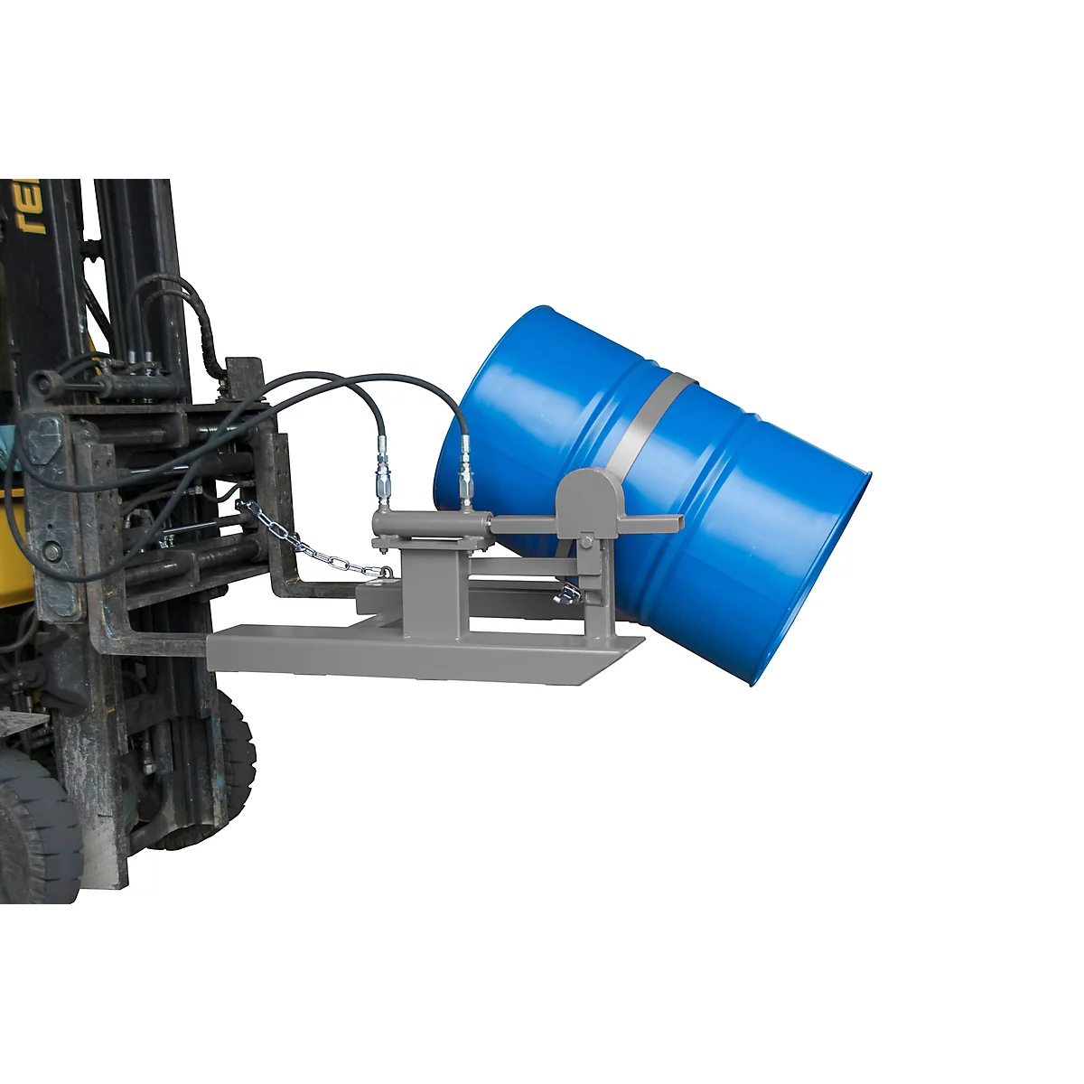 Kiepbak BAUER FD-H met hefcilinder, staal, B 1000 x D 1245 x H 475 mm, grijs