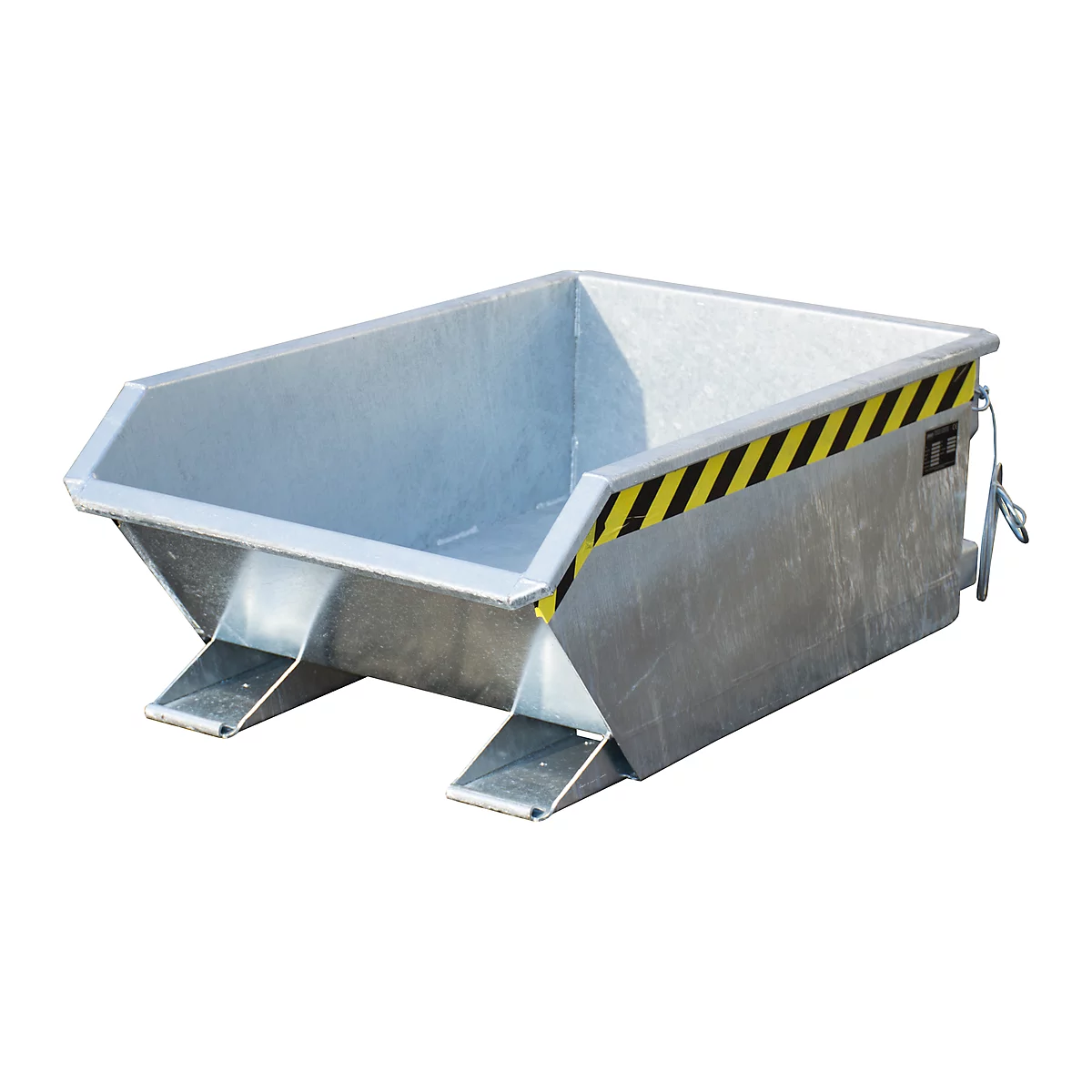 Kiepbak Bauer Mini type MGU 270, hoogte kiepzijde 350 mm, 270l inhoud, gegalvaniseerd