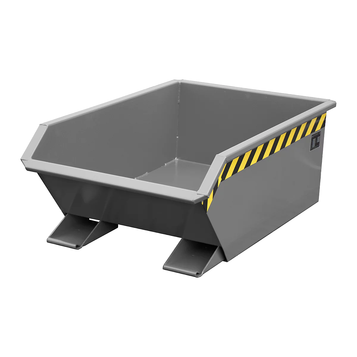Kiepbak Bauer Mini type MGU 270, hoogte kiepzijde 350 mm, 270l inhoud, grijs