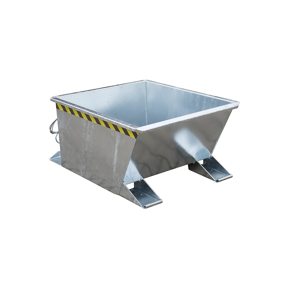 Kiepbak GU-RZ30, voor trolleytreinen, kiep- en schuifbeveiliging, 300 l, gegalvaniseerd