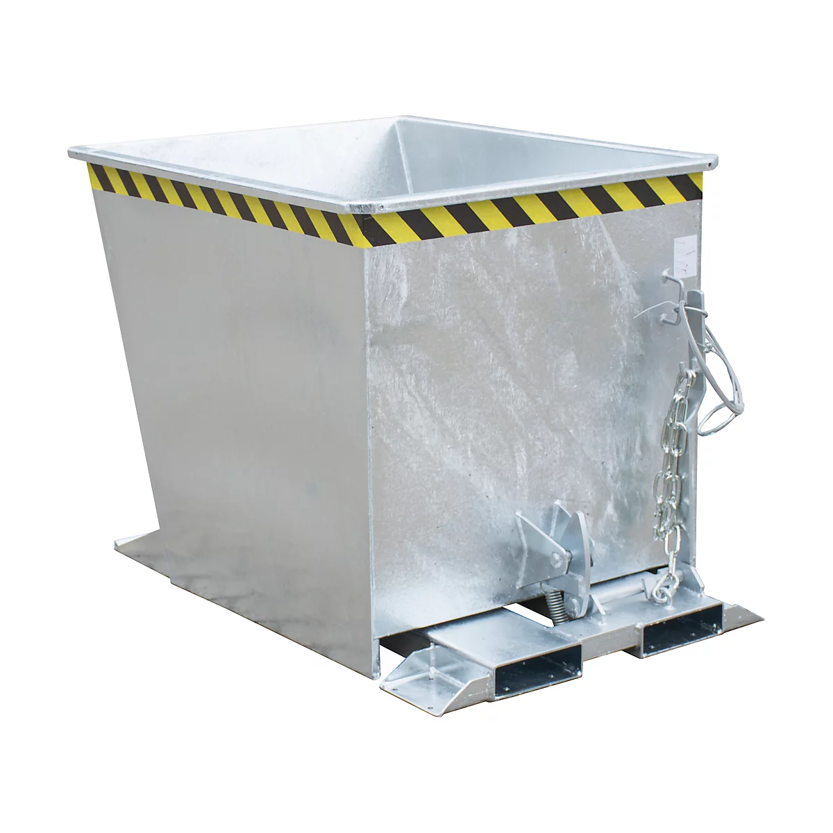 Kiepbak GU-RZ55, voor trolleytreinen, kiep- en schuifbeveiliging, 550 l, gegalvaniseerd