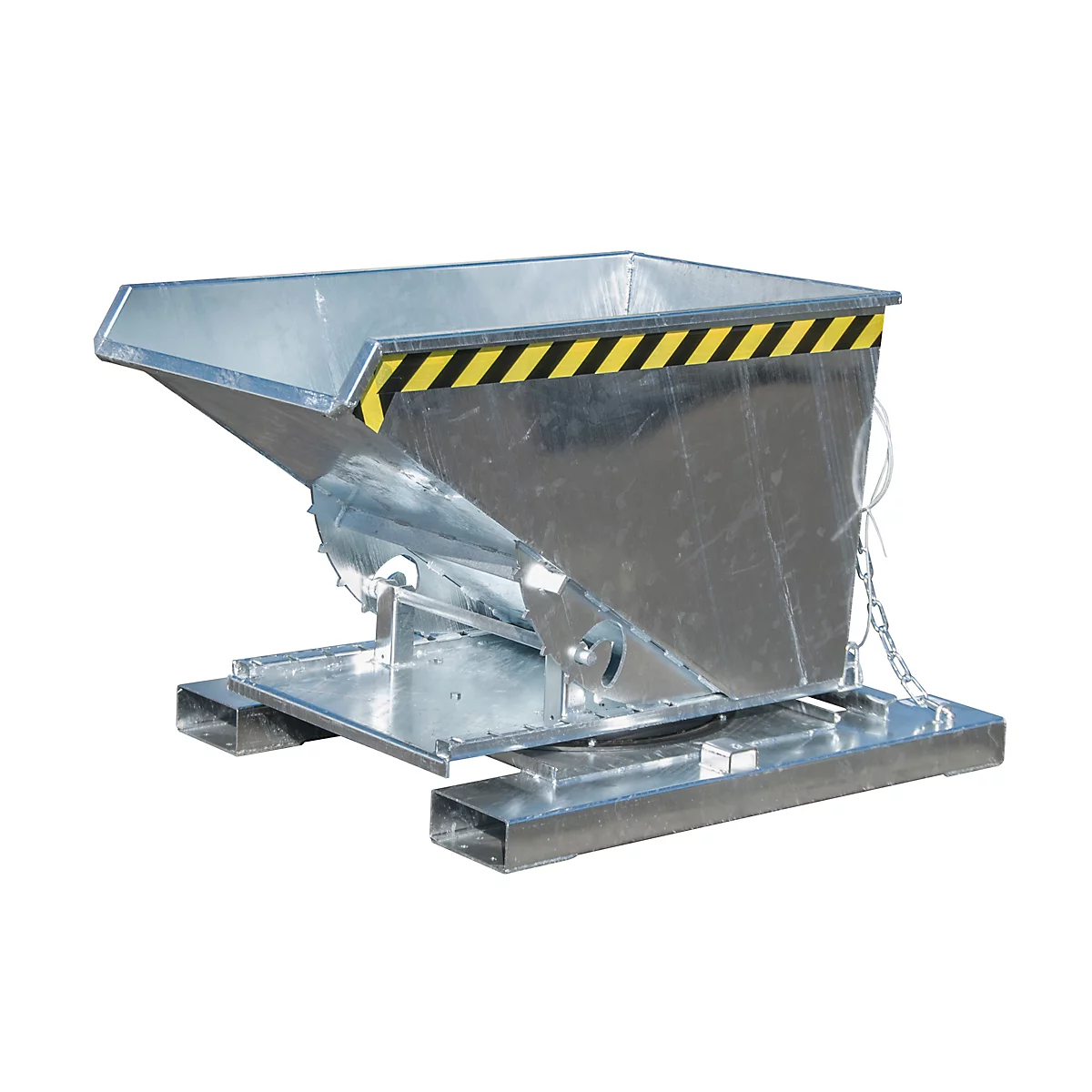 Kiepbak type 3S 300 voor heftruck, Draagvermogen 750 kg, met 3-zijdige kiepfunctie, gegalvaniseerd