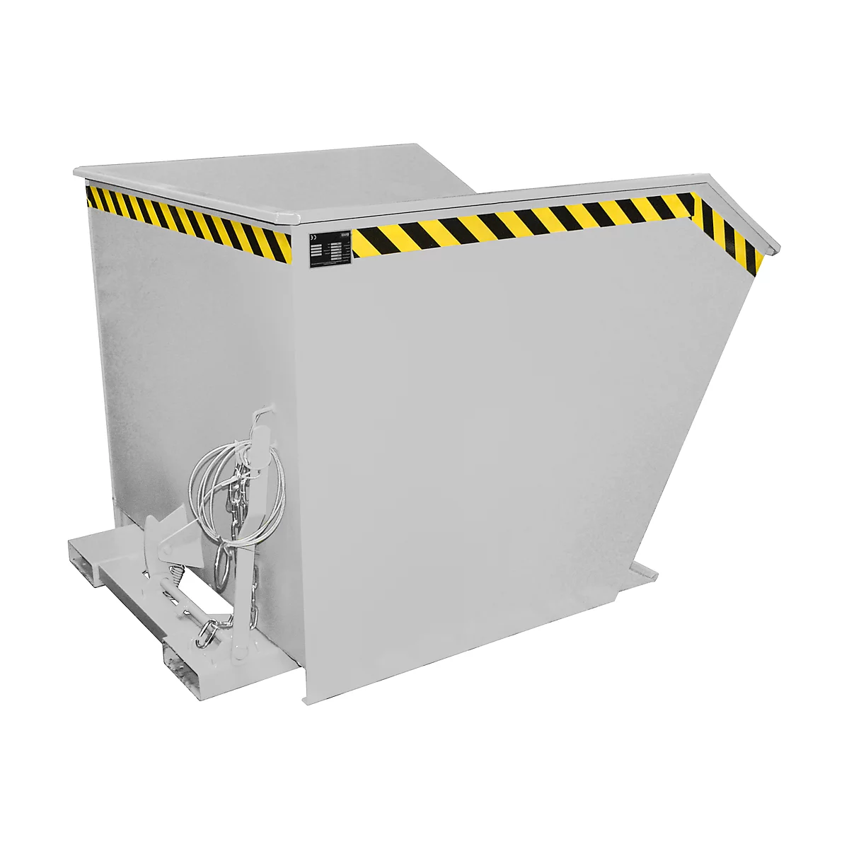 Kiepbak type GU, 1500 liter, gegalvaniseerd