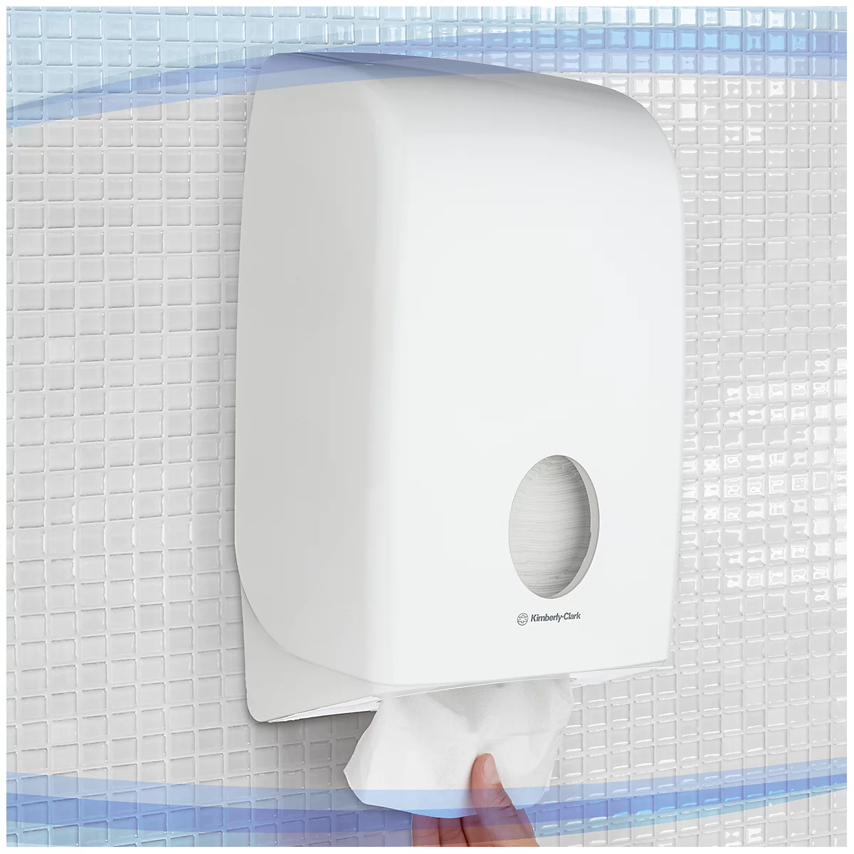 Kimberly-Clark® Aquarius dispenser voor papieren handdoekjes 6945, L 150 x B 100 x H 132 mm, kunststof, wit