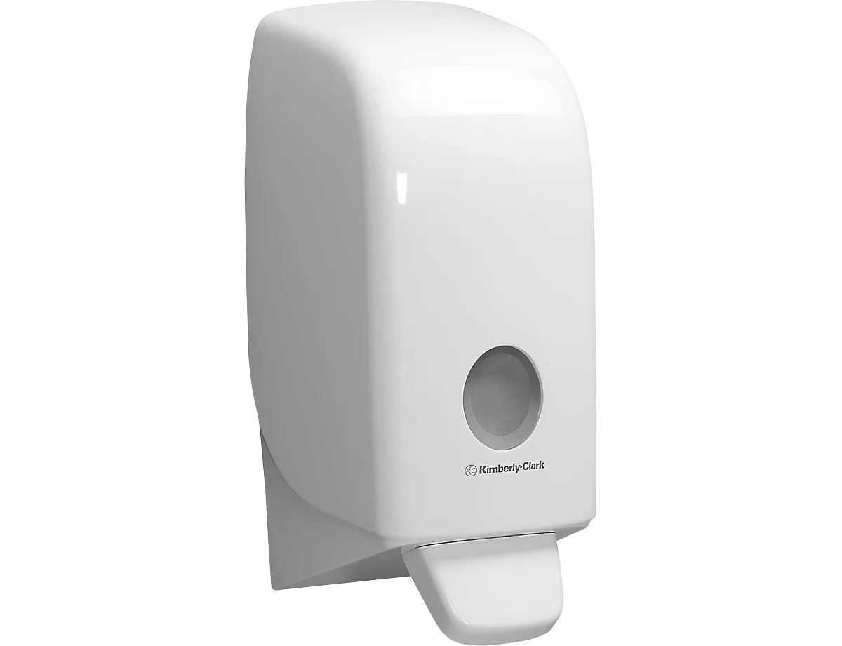 Kimberly-Clark® Aquarius dosificador de jabón 7173, 1 l, para jabón líquido y en espuma, ancho 116 x fondo 114 x alto 236 mm, plástico, blanco
