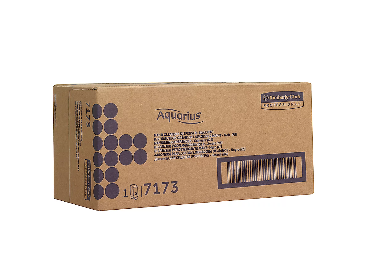 Kimberly-Clark® Aquarius dosificador de jabón 7173, 1 l, para jabón líquido y en espuma, ancho 116 x fondo 114 x alto 236 mm, plástico, negro