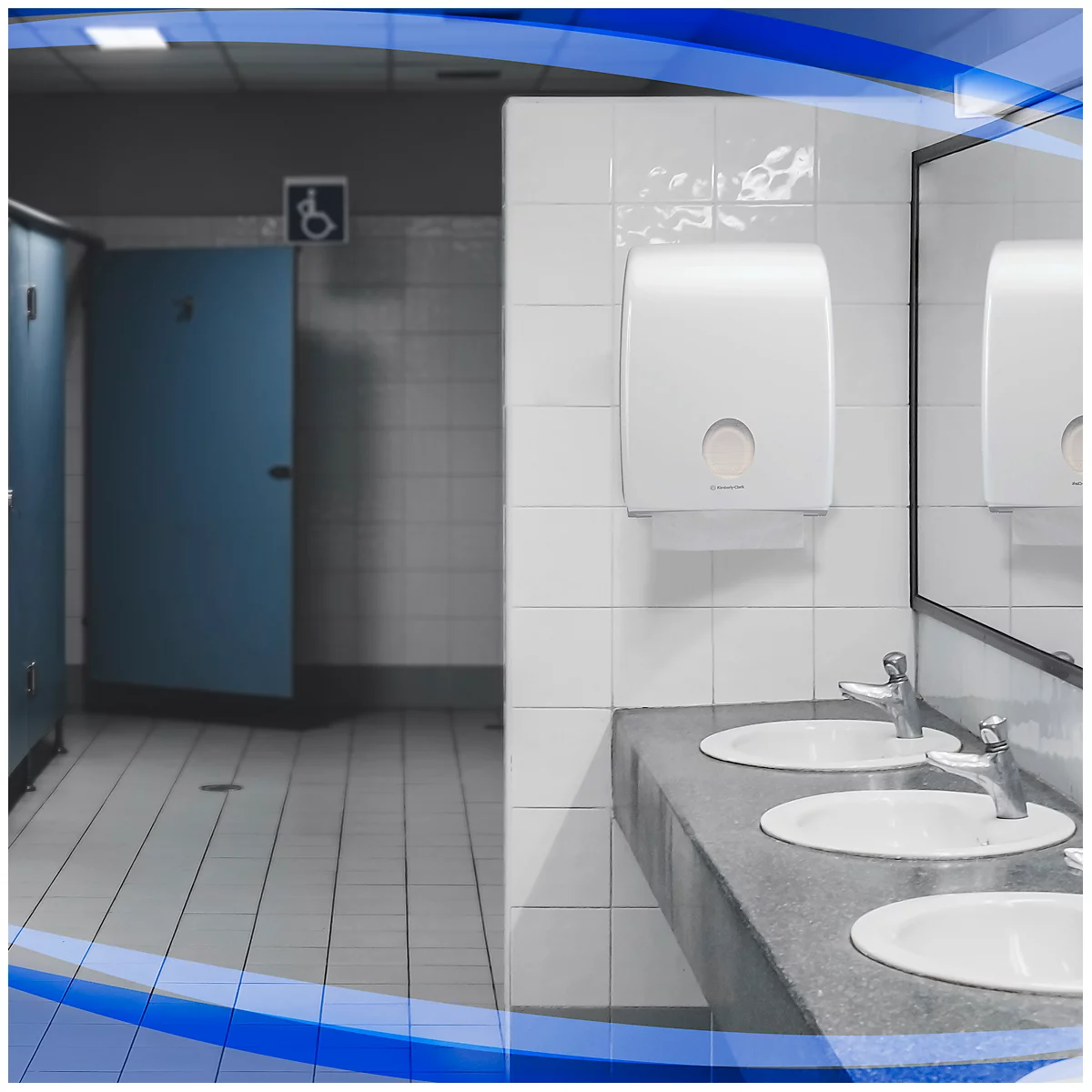 Kimberly-Clark® Aquarius Papierhandtuchspender 6945, L 150 x B 100 x H 132 mm, Kunststoff, weiß
