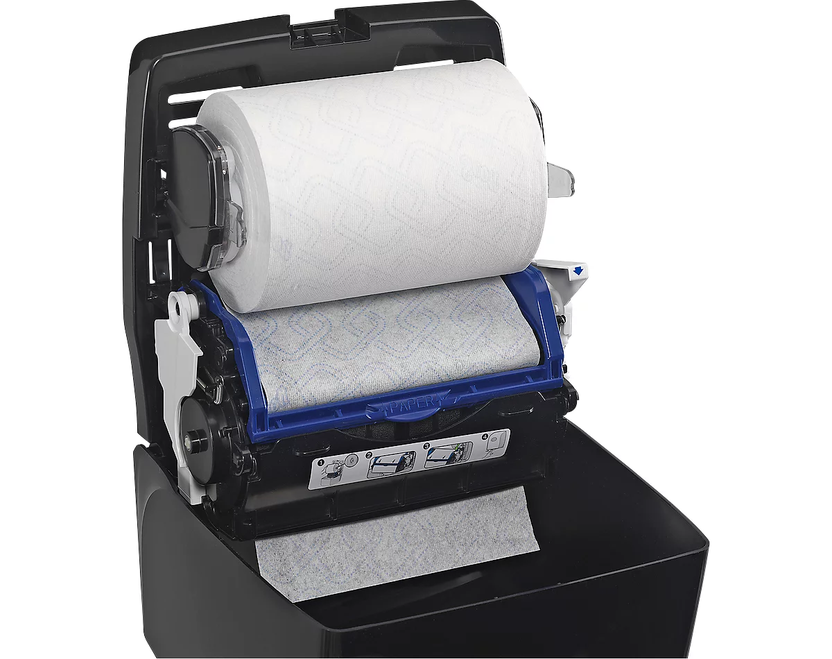 Kimberly-Clark® Aquarius Roll Towel Dispenser Slimroll 7956, para áreas de alto tráfico, negro