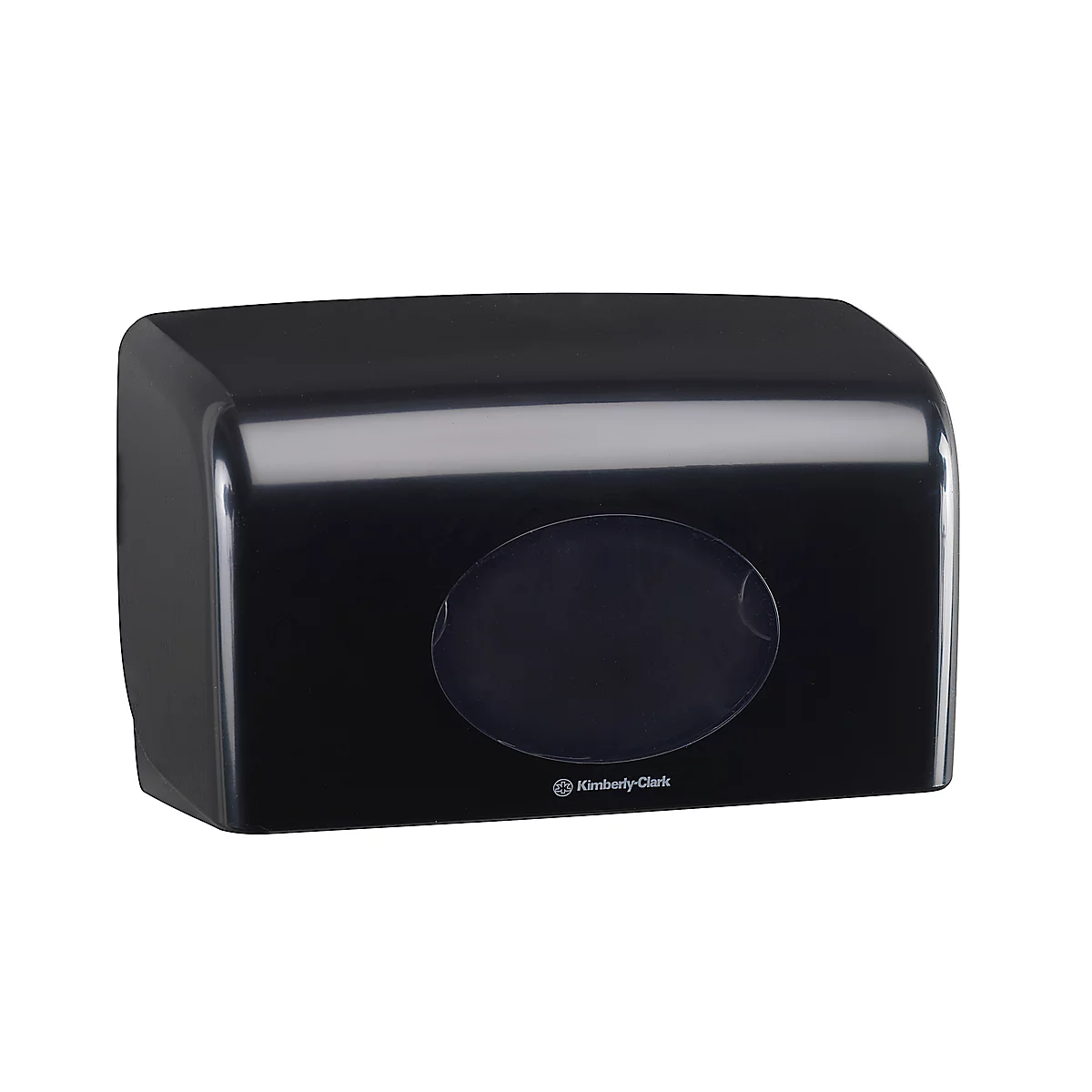 Kimberly-Clark® Aquarius Toilettenpapierspender 7191, für Kleinrollen, manuelle Entnahme, L 180 x B 298 x H 128 mm, Kunststoff, schwarz