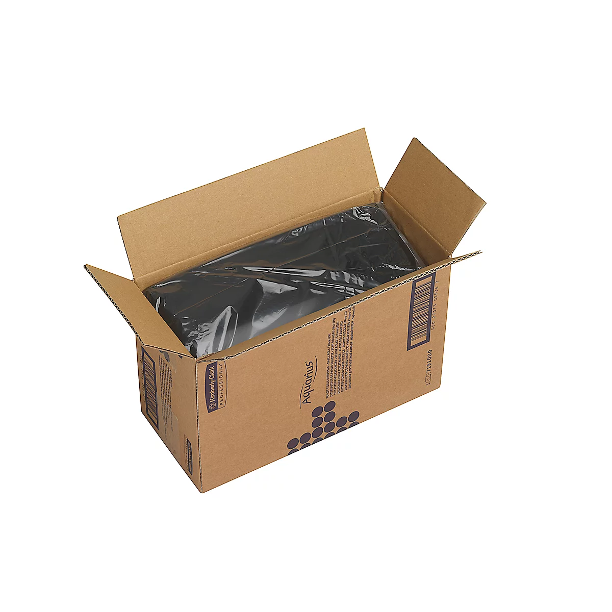 Kimberly-Clark® Aquarius Toilettenpapierspender 7191, für Kleinrollen, manuelle Entnahme, L 180 x B 298 x H 128 mm, Kunststoff, schwarz