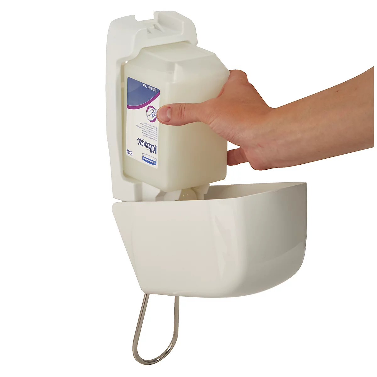 Kimberly-Clark® Aquarius zeepdispenser 6955, 1 l, L 237 x B 115 x H 247 mm, kunststof, wit