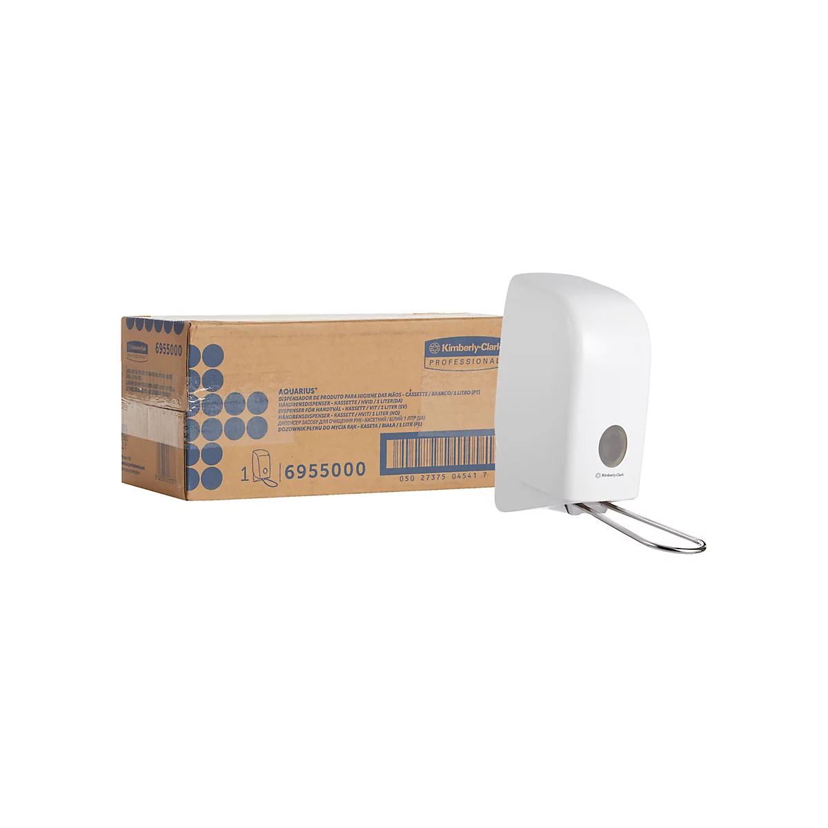Kimberly-Clark® Aquarius zeepdispenser 6955, 1 l, L 237 x B 115 x H 247 mm, kunststof, wit