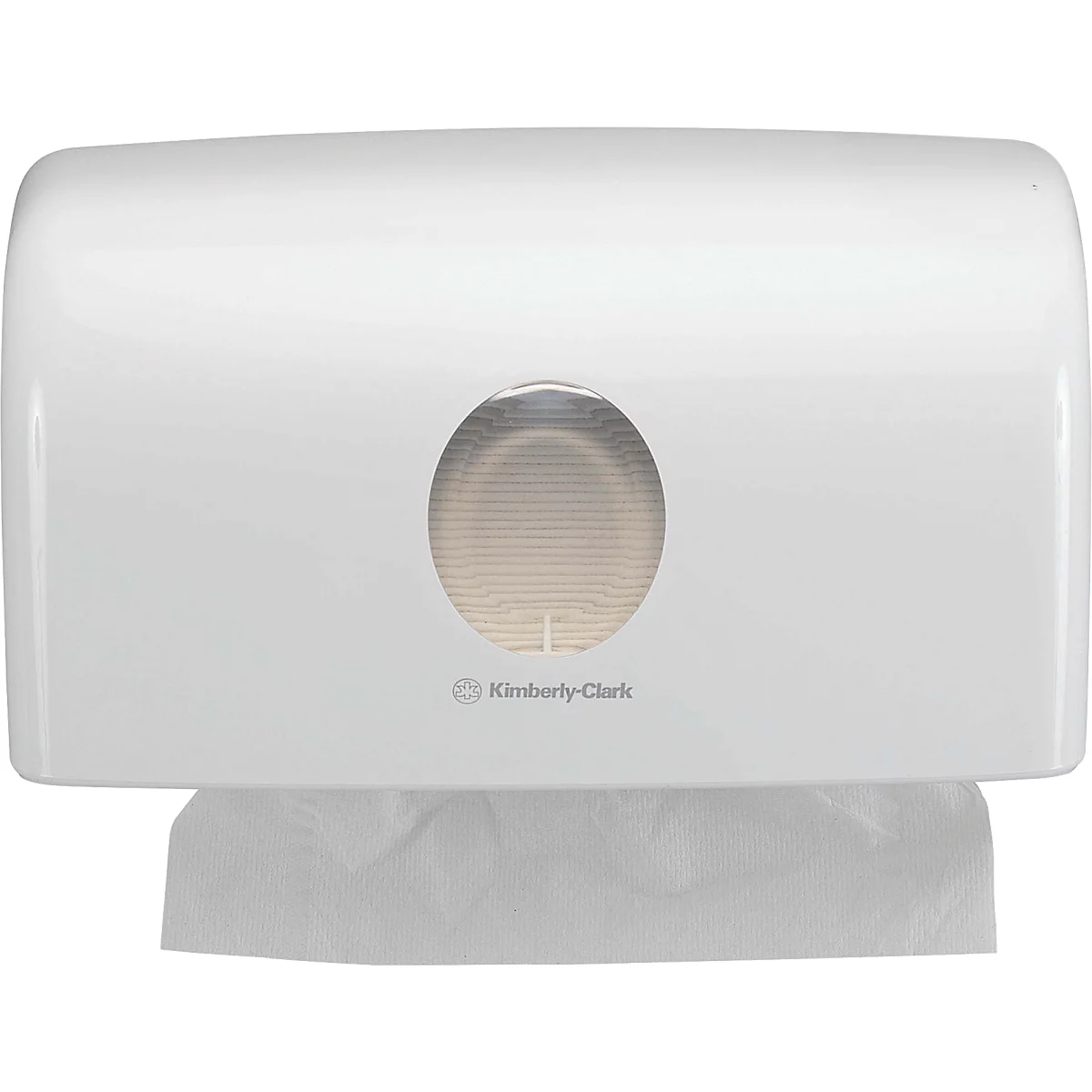 Kimberly-Clark Handdoekdispenser AQUARIUS, klein versie, uitname per vel, B 287 x D 142 x H 159 mm, wit