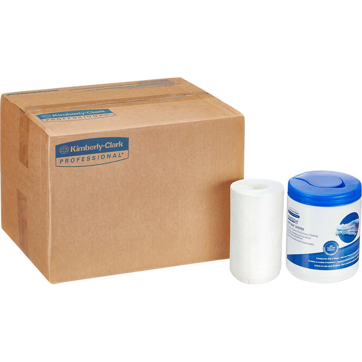 Kimtech® Wettask™ DS Doekjes, wit 12 rollen x 55 doekjes