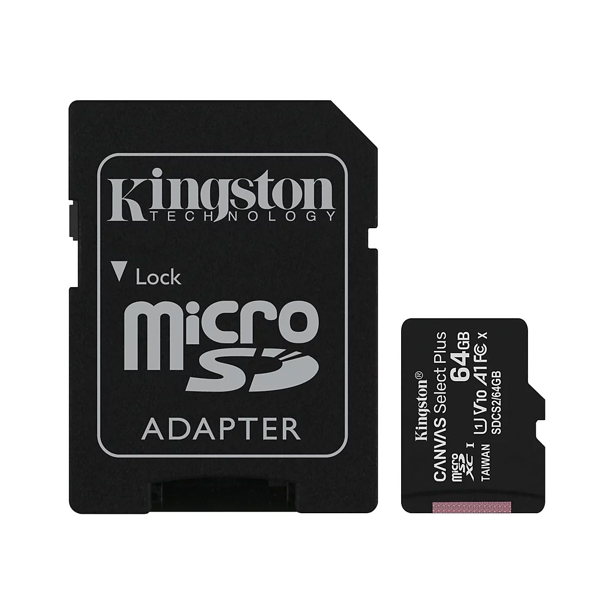 Kingston Canvas Select Plus - carte mémoire flash - 64 Go - microSDXC UHS-I