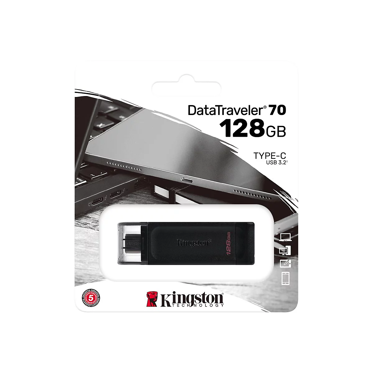 Kingston DataTraveler 70 - USB-Flash-Laufwerk - 128 GB