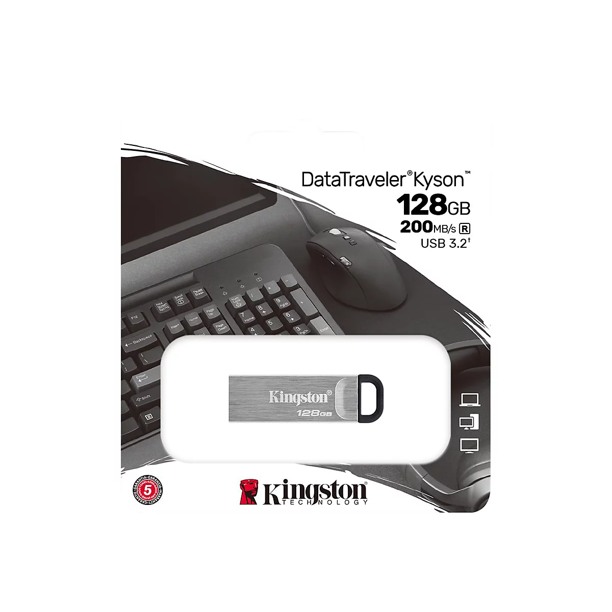 Kingston DataTraveler Kyson - USB-Flash-Laufwerk - 128 GB
