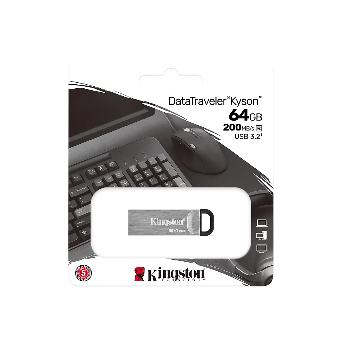 Kingston DataTraveler Kyson - USB-Flash-Laufwerk - 64 GB